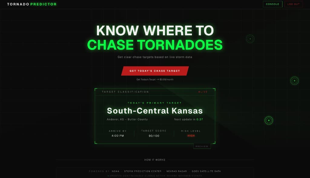 Tornado Predictor platform